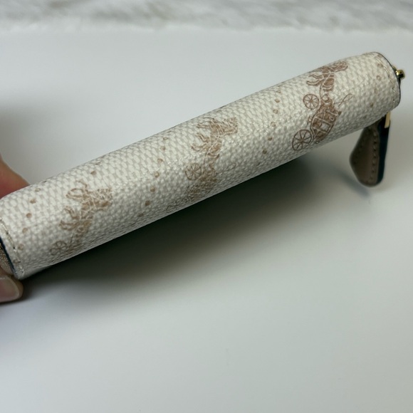 Coach Zip Around Card/Coin Case In Horse and Carriage Dot Print - Picture 13 of 13